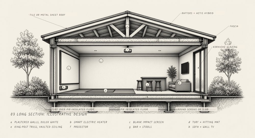 Panel 3 of 4: long section