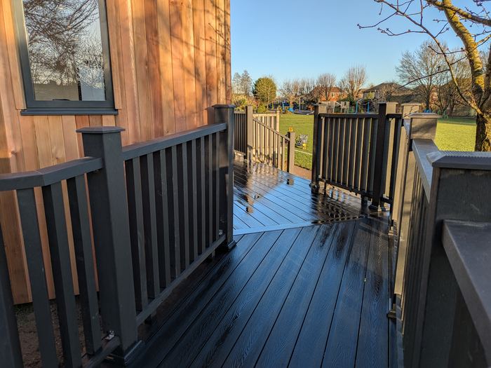 Composite decking and balustrade