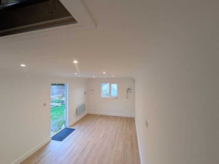 Bright garden room interior