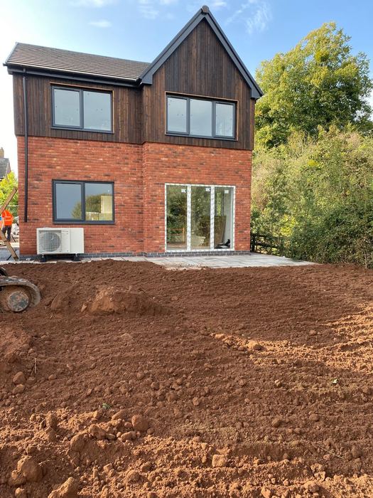 Brick and timber-clad new build