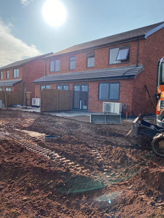 Brick homes ready for landscaping