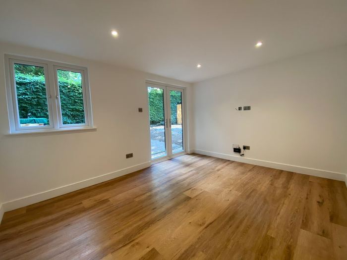 Light-filled room with French doors